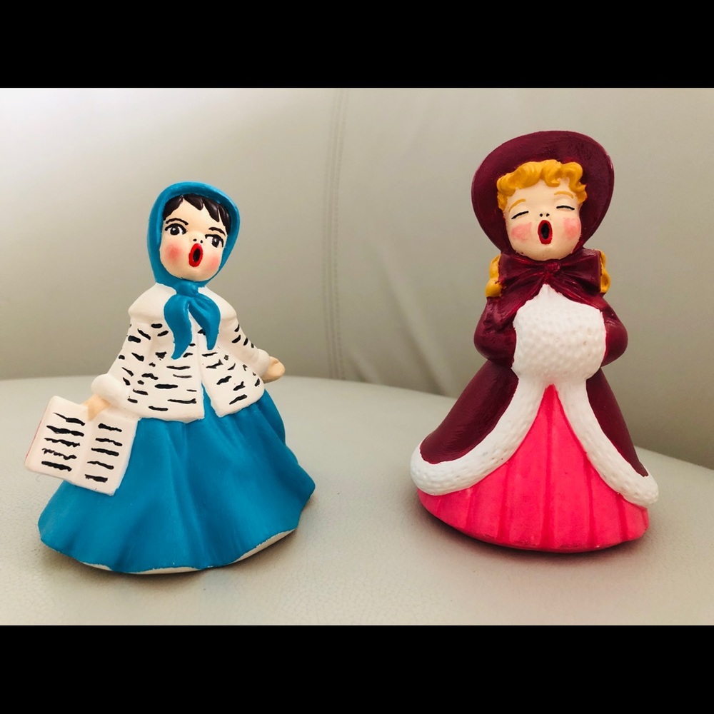 RARE Vintage 1982 AES LADY Figurine🌹Set 2 Ermine Muff/Book 18 Century Style